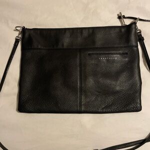 Sanctuary Black Leather Shoulder Bag